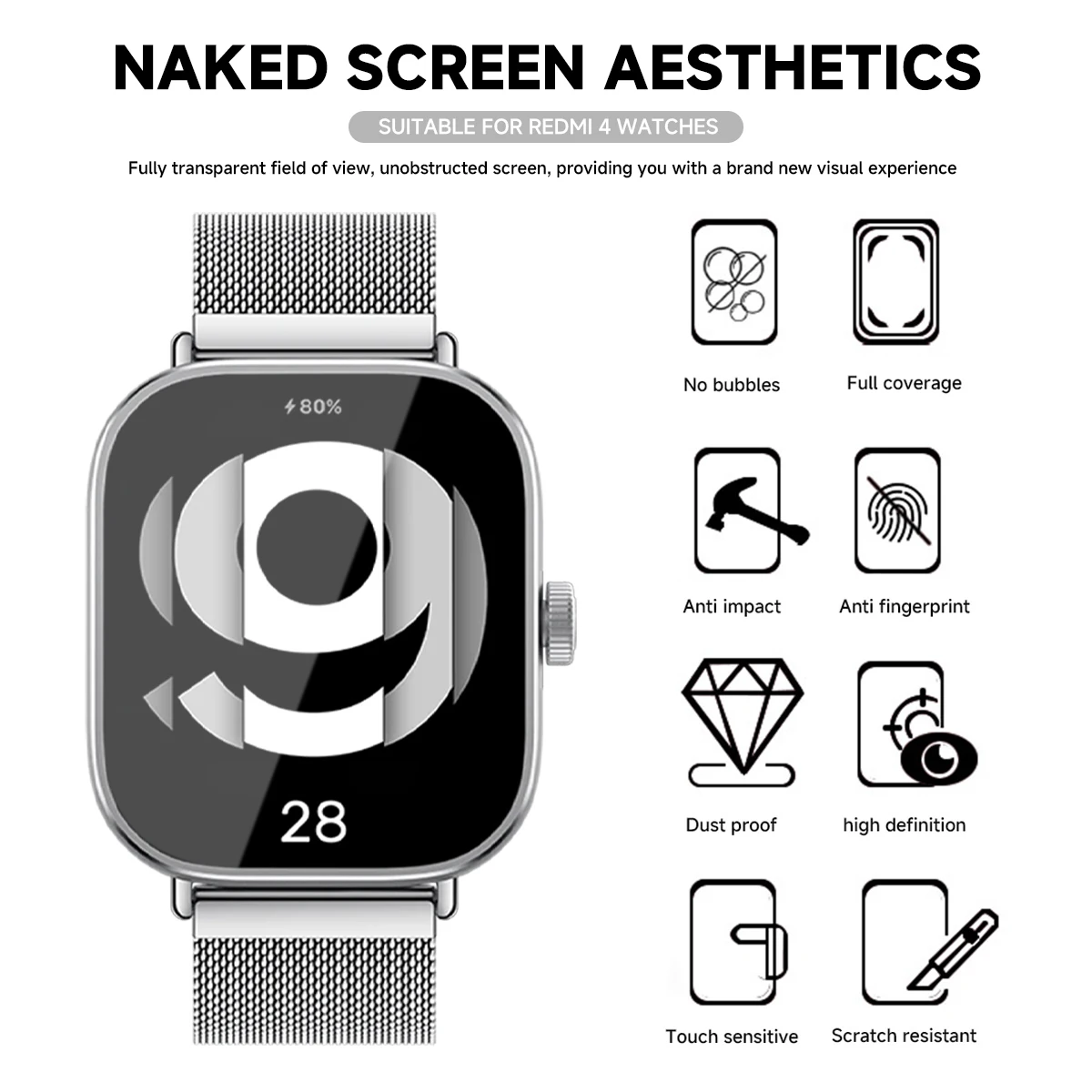 Vetro temperato per Xiaomi Red - Smartwatch Screen Film recensione e prezzo